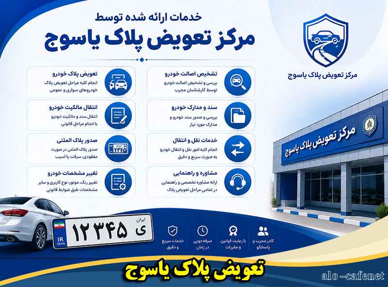 نوبت اینترنتی تعویض پلاک یاسوج